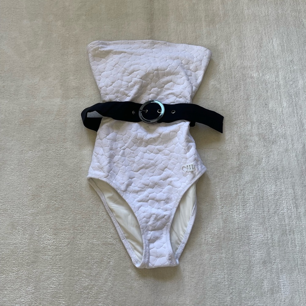 Solid & Striped The Madeline Belt Floral One-Piece